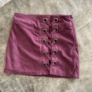 Elisa B suede mini skirt big girls size 8